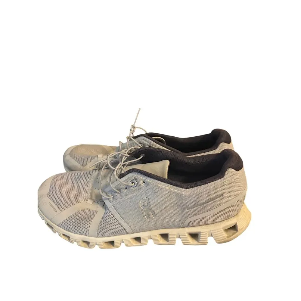 On Running Mens Cloud Sneakers Light Gray White Sole Size 12